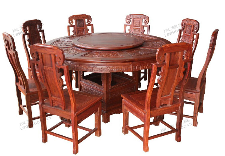 海南花梨木餐桌椅 9件套